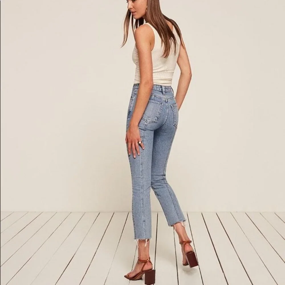 Reformation Seamed Jeans In Celtic Wash - Picture 3 of 9